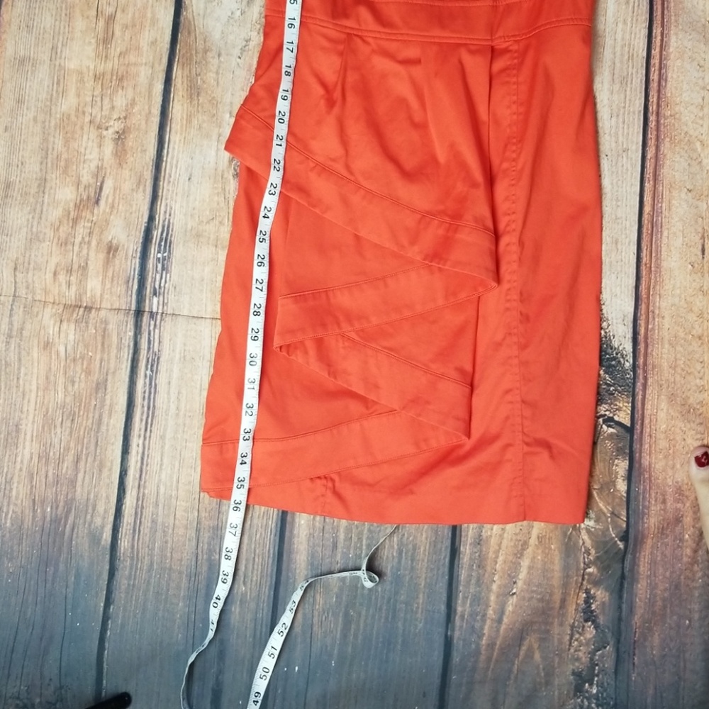 Calvin Klein orange dress shift ruffle - Picture 4 of 7